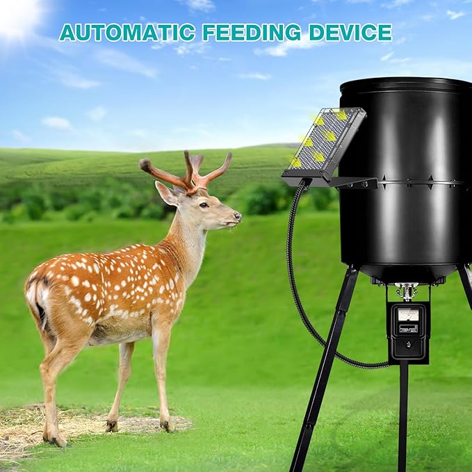 Solar Panel for Deer Feeder, 6V Solar Panel Outdoor Hunting Feeder Waterproof, Solar Power Battery Charger 6Volt with Mounting Bracket and Alligator Clip Design for Game Feeder…