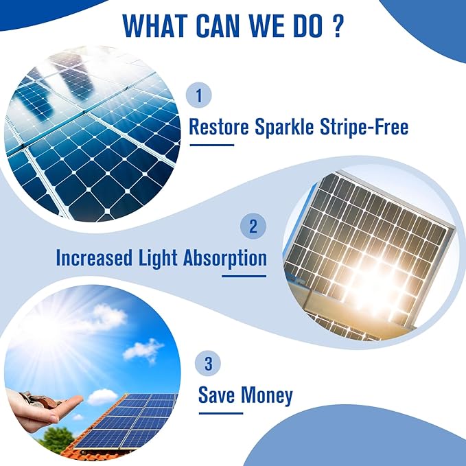 Teexpert Solar Panel Cleaner (1Gallon Makes 600 Gallons), Ultra Concentrated Glass & Solar Panel Cleaning, Streak-Free Quick Dry Remove Dirt, Dust, Droppings, Oils, Fingerprints & Water Spots