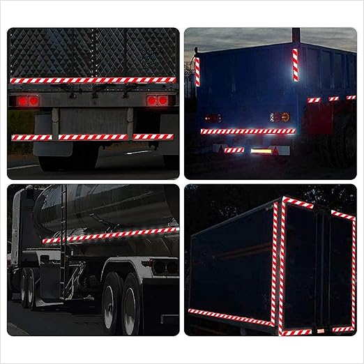 Reflective Tape, 2 Inch x 32.8 Feet Feet, Red White High Viscosity Safety Reflective Stickers Outdoor Waterproof for Trailers, Bikes, Cars