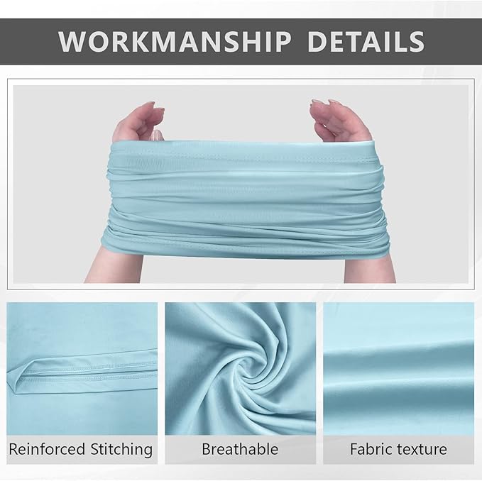 6 Pack Cooling Neck Gaiter Face Cover Mask Summer Breathable Dust UV Bandana Scarf for Men Women Fishing Running Cycling