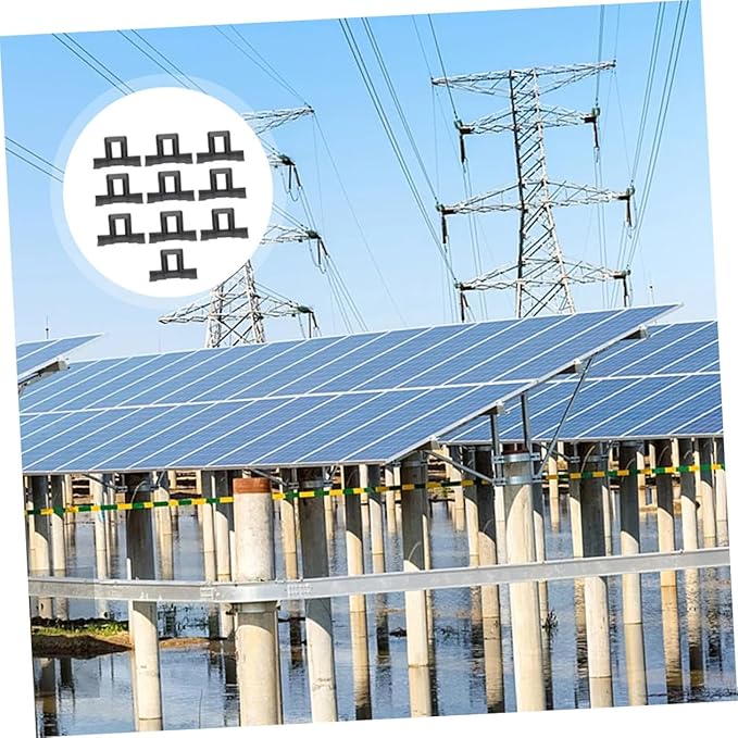 BESPORTBLE 12pcs Photovoltaic Panel Water Guide Clips Drainage for Easy Outdoor Cleaning and Maintenance Durable Design Versatile Use for Solar Panels