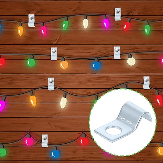 100 Pcs Outdoor Cable Clips, 1/4 Inch Cord Clips Stainless Steel Conduit Clamp Zinc Plated Wire Clamps Agricultural Fence Clamps Wall Cables Clip for Wire Installation, Tube Management, Cable Fastener
