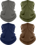 4 Pack Neck Gaiter, Cooling Breathable Face Mask UV Protection Scarf Hiking Bandana for Men/Women
