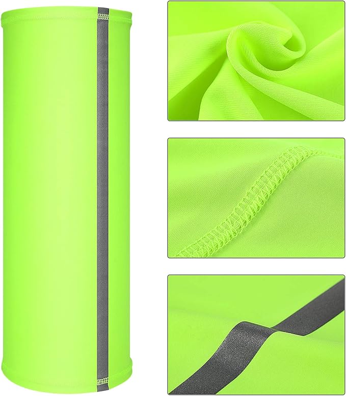 SATINIOR 4 Pcs Neck Gaiter for Men Reflective Face Mask Cover, UV Sun Protection Neon Balaclava Hi Vis Bandana for Work