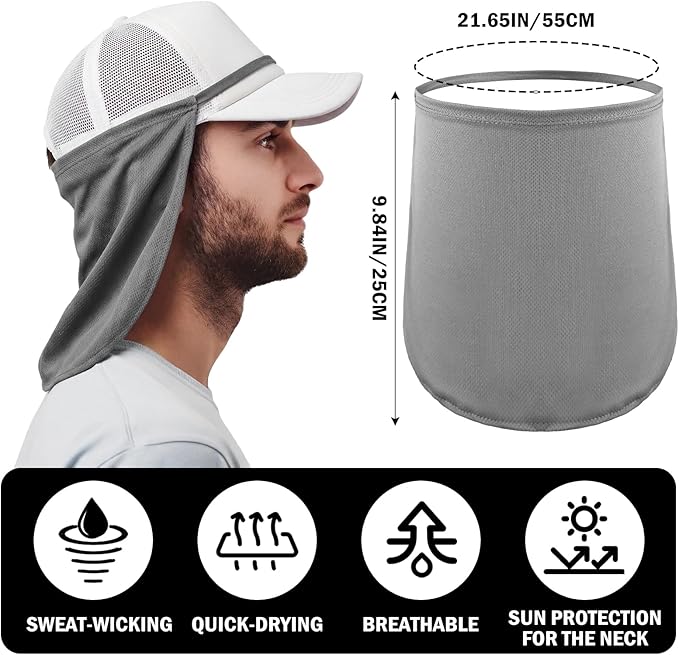 Tatuo Neck Drape UV Sun Protection Gaiter Adjustable Unisex Multifunctional 2 in 1 Face Covering for Outdoor Sports Fishing