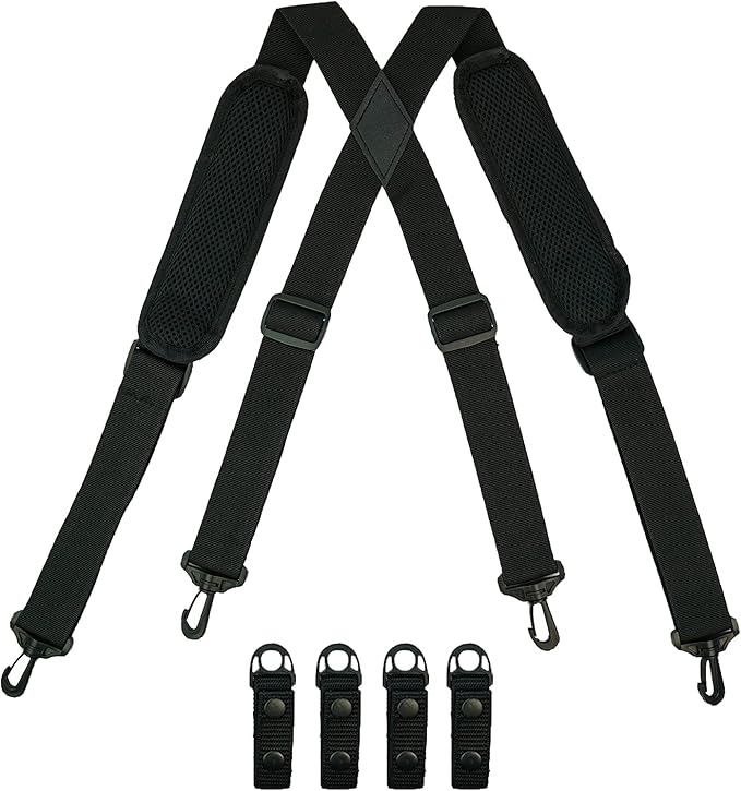 MELOTOUGH Tactical Suspenders Duty Belt Police Suspenders for Law Enforcement Belt with Padded Adjustable Shoulder