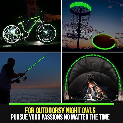 Lockport Glow in The Dark Tape - 30 Ft x 1 in - Bright - Rechargeable - Reflective - Glow Tape in The Dark - Halloween Decoration, Christmas Decor, Night Decorations, Home Marking, Stairs, Exit Sign