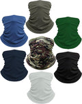 Xeoxarel Neck Gaiter, 7 Pack Cooling UV Protection, Bandana Face Mask Scarf for Men and Women