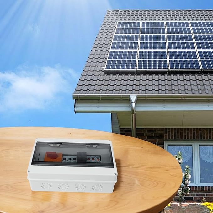 1000V 3In 1Out 3 String Solar PV Combiner box, Photovoltaic Array Solar Circuit Breaker with Surge Protector, Solar Disconnect Switch Outdoor Waterproof for On/Off Grid Solar Panels System