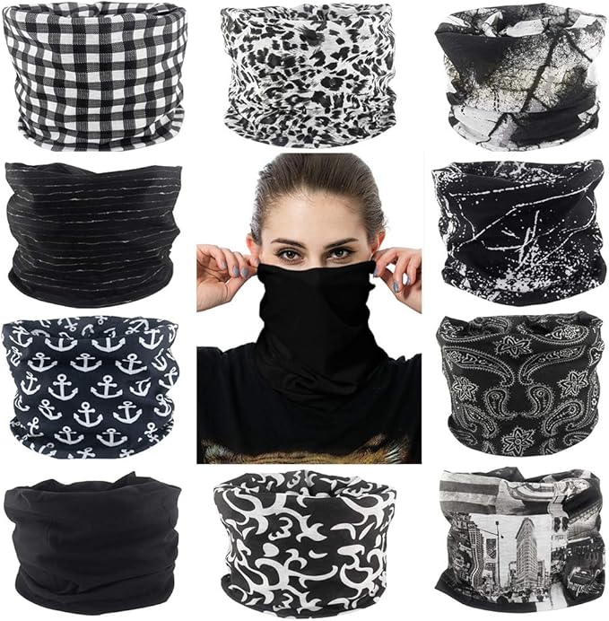 Neck Gaiter Masks Tube Scarf,Seamless Bandanas Buffs Gators,Ourdoor Face Mask Face Covering Multi Headwear