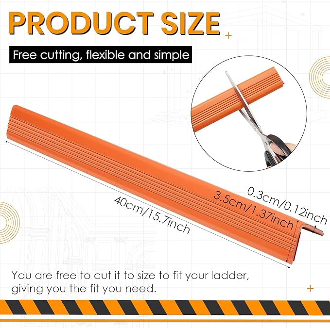 Ladder Stabilizer for Gutters and Roof Ladder Safety Covers Grip Strips Extension Accessory Non Skid Anti Slip Tape, Fall Prevention Scratch Protection, Strong Grip