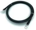 END GAME 4 Gauge Marine Grade Battery Cables, USCG and ABYC Approved, 1-15ft Lengths, Heavy Duty Tinned Lugs, Fully Assembled and Made in The USA (1.5ft,Single Black, 3/8” Lugs)