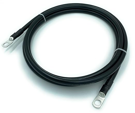 End Game 4 Gauge Marine Grade Battery Cables, USCG and ABYC Approved, 1-15ft Lengths, Heavy Duty Tinned Lugs, Fully Assembled and Made in The USA