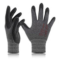 DEX FIT Nitrile Work Gloves FN330, 3D-Comfort Stretchy Fit, Firm Grip, Thin & Lightweight, Touch-Screen Compatible, Durable, Breathable & Cool, Machine Washable; Black Grey XL (10)