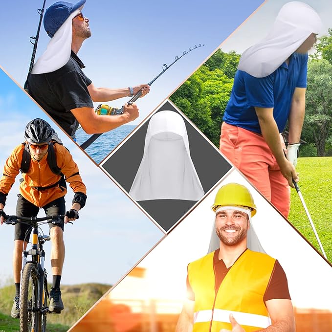 Sintege 6 Pieces Hard Hat Sun Shade Cooling Skull Cap Sun Neck Protector Quick Dry Neck Shade for Women Men