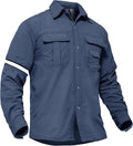 TACVASEN Men's Convertible Long Sleeve Fishing Shirts Lightweight Quick Dry Button Up Tactical Sun Shirts for Safari Hiking