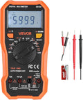 VEVOR Digital Multimeter, 6000-Count TRMS DC/AC Voltmeter Current Tester, Professional NCV Multimeter for Current Voltage Resistance Capacitance Duty-Cycle Tempetature Diodes Continuity Live Wire Test