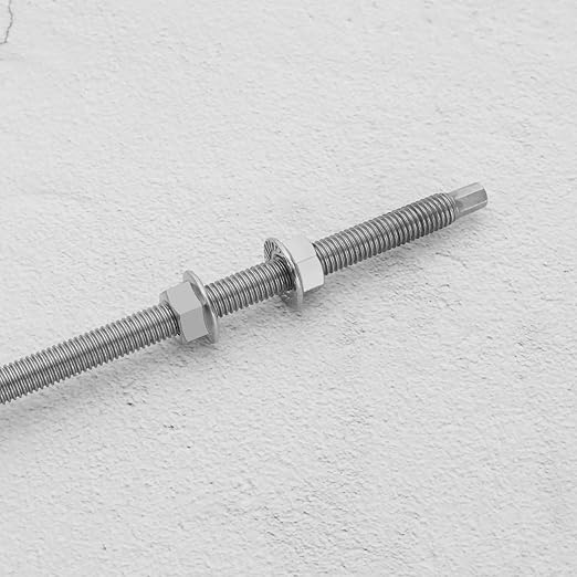 Pack of 4 Hanger Bolts 304 Stainless Steel Height Adjustable Solar Hanger Bolts for Photovoltaic Solar Attachment on Building Roofs, M10 x 300 mm, 549-A-BIW