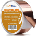 LOVIMAG Copper Foil Tape (1inch X 66 FT) with Conductive Adhesive for Guitar and EMI Shielding, Crafts, Electrical Repairs, Grounding,Masking Tape.