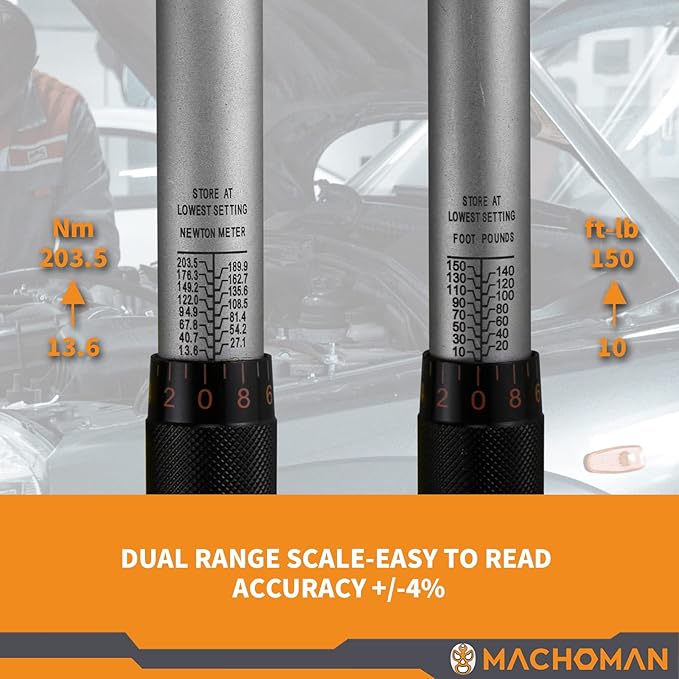 MACHOMAN Ratchet Torque Wrench Set (TQW403)