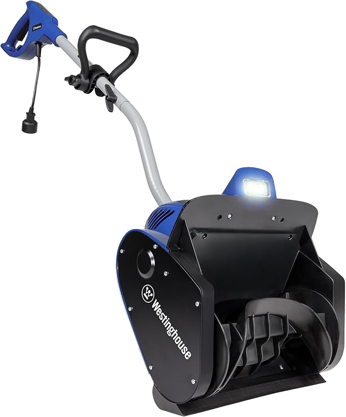 Westinghouse WSnow11SD Corded Snow Shovel, 11-inches Wide, Electric Snow Shovel with 20ft Throwing Distance, Plows 300lbs/min for Driveway/Steps/Sidewalk/Porch