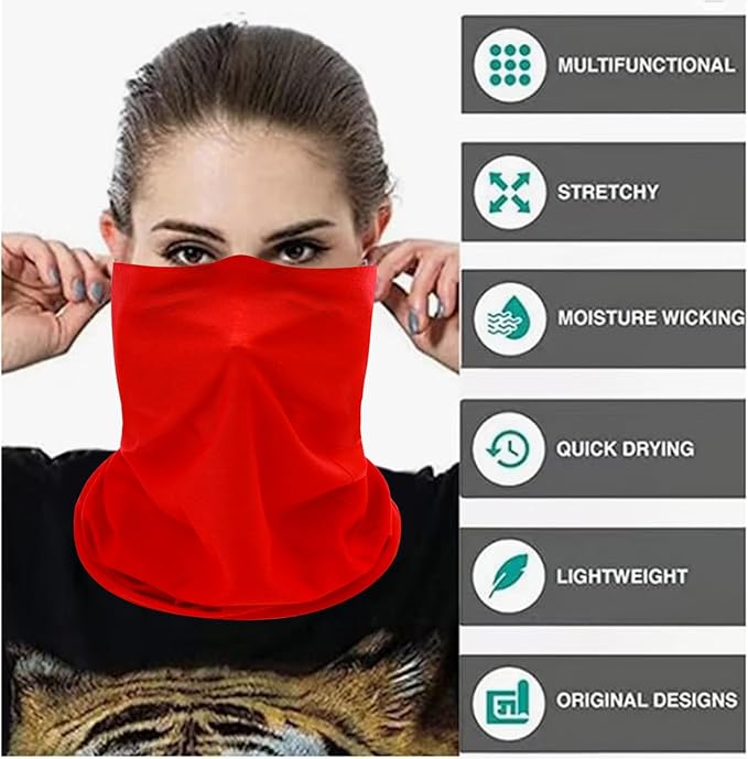 Neck Gaiter Masks Tube Scarf,Seamless Bandanas Buffs Gators,Ourdoor Face Mask Face Covering Multi Headwear
