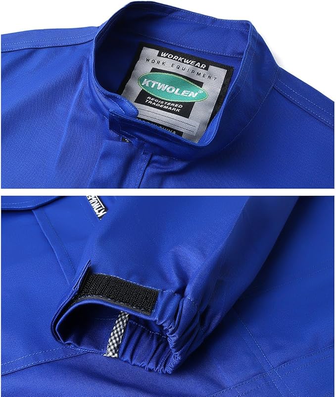 Mens Workwear Coveralls Multi Pockets Work Suit Mechanic Overalls Jumpsuits Unisex Long Sleeve Garage Coverall
