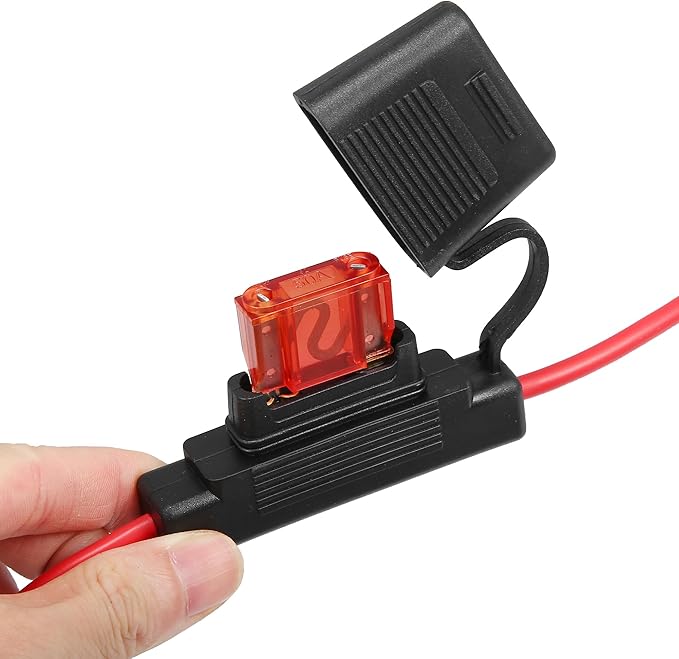 uxcell DC 12V 10 Gauge Car in Line ATC Blade Style Inline Fuse Holder with 50A Large Fuse