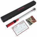 Thorstone Torque Wrench 1/2 drive, 10-150 FT-LB/13.6~203.5 Nm click torque wrench, ±2% Clockwise High Accuracy 1/2 Drive Adjustable Click Torque Wrench, Dual-Direction and Dual Range Scales
