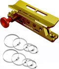 Universal Fire Extinguisher Mount, Aluminum Quick Release Roll Bar Fire Extinguisher Bracket Holder with 8 Clamps Compatible with Jeep Wrangler JK TJ JL JKU Polaris RZR Ranger UTV, Gold