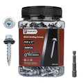 Metal Roofing Screws 10 x 1 Galvanized Hex Head Sheet Metal Screws, Metal to Wood Siding Screws, Self Tapping Screws with EPDM Washer for Corrugated Roofing (Silver-300Pcs)