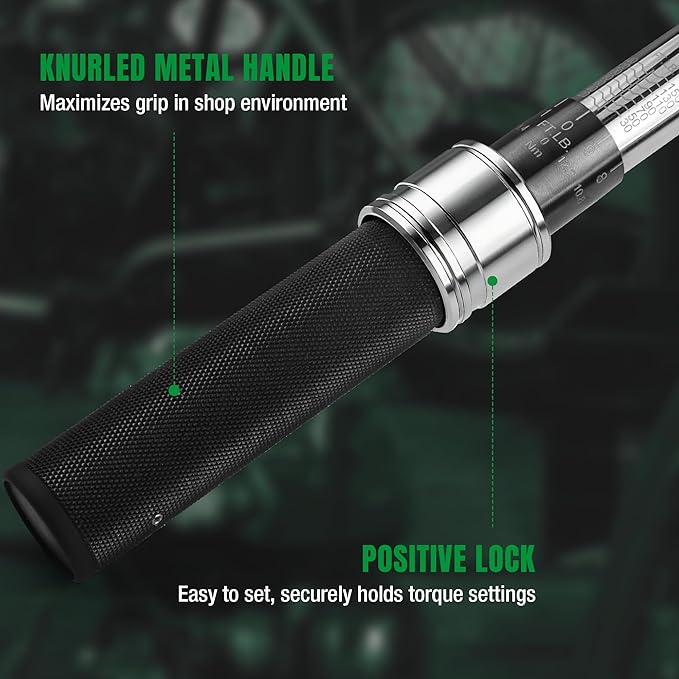SK TOOLS USA 1/2" Drive Micrometer Torque Wrench, Dual Direction Adjustable Torque Wrench with Dual Range Scales, 20-150 ft.lb./34-197 N.m, ±3% High Precision