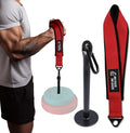 Arm Wrestling Training Strap Belt Hand Grip Arm Finger Forearm Exerciser Strengthener for Cable Machine and Free Weight