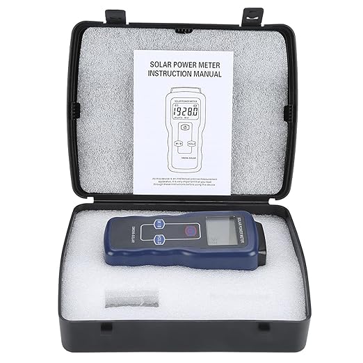 SM206 Power Meter, Solar Panel Tester, Sunlight Meter, Solar Irradiance Meter for Solar Energy Research, Meteorology Sun Measurement