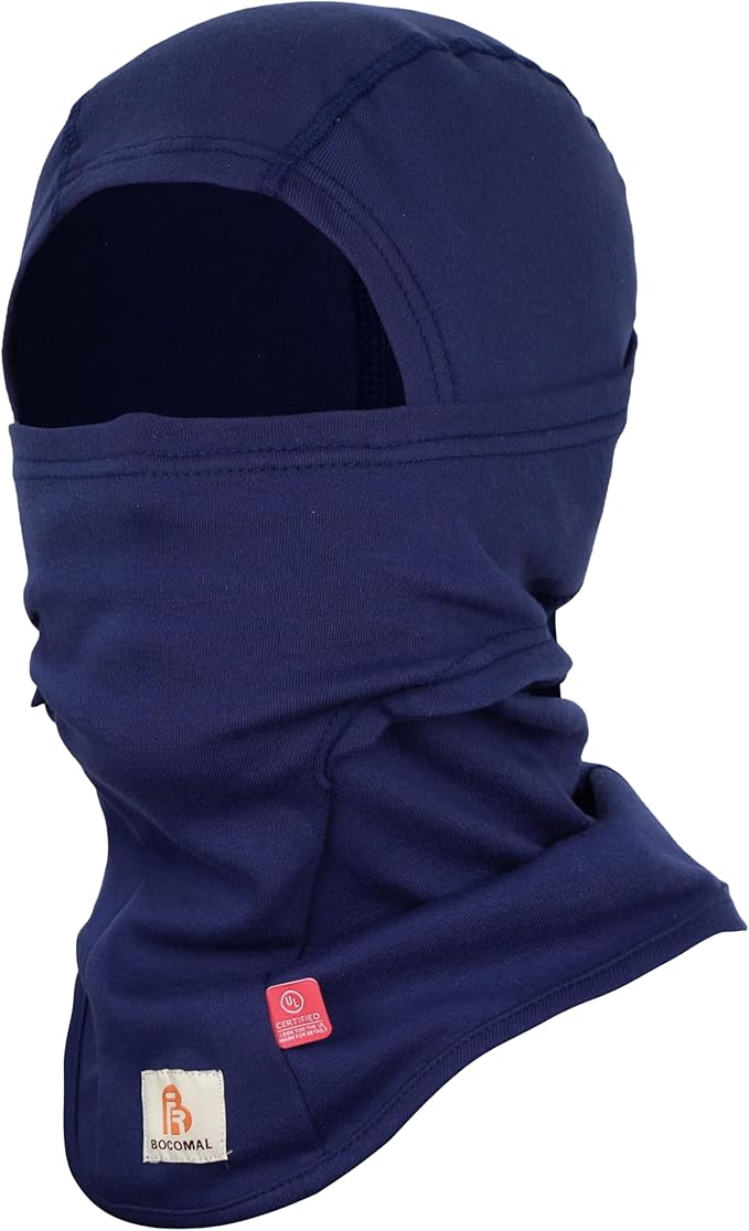BOCOMAL FR Flame Resistant Balaclava Face Mask Arc Rated NFPA2112 CAT2 Helmet Liner Covering Hood for Welding