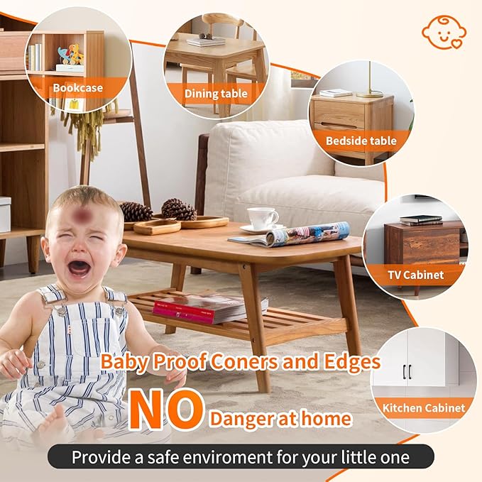 32 Pack Corner Guards Corner Protectors Baby Proof Furniture Corners & Edges Safety Bumpers, Table Corner Protectors for Furniture Baby Safety Sharp Corner Covers, Clear