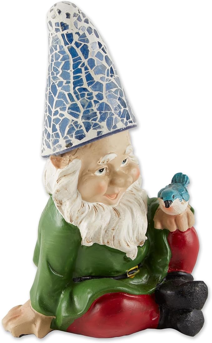 Eastwind Gifts 10016215 Cheery Gnome Solar Garden Statue