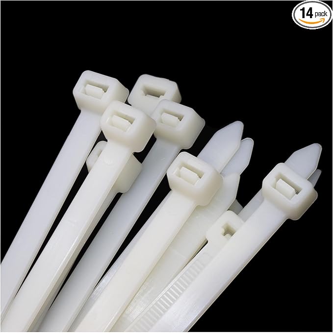 extra Long zip ties heavy duty 36 inch White cable ties for outdoor use 14 pcs strong thick wire ties large ziptie uv resistant big industrial plastic tie wraps