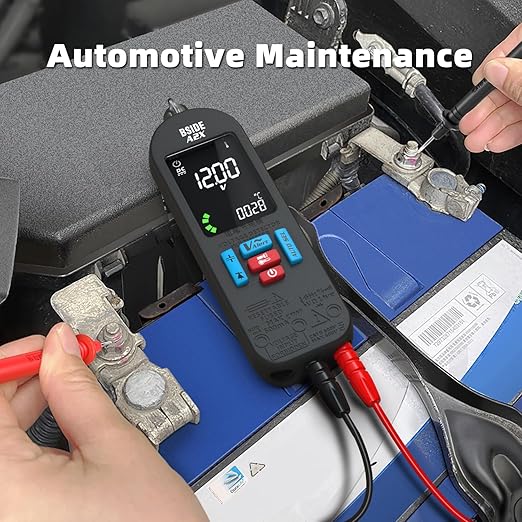 BSIDE Rechargeable Digital Multimeter Electrical Amp Tester Color LCD 6000 Counts Automatic Smart Voltmeter VFC Capacitance Diode AC DC Current Continuity Voltage Tester with Carrying Case