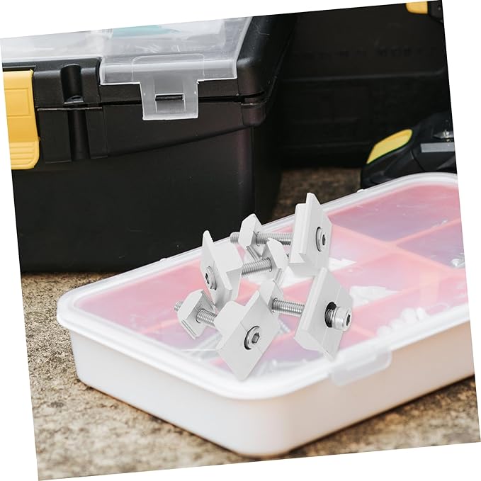 4pcs Aluminum Alloy Mid Clamps for Solar Panel Installation and Fit Weather-resistant Mounting Hardware for
