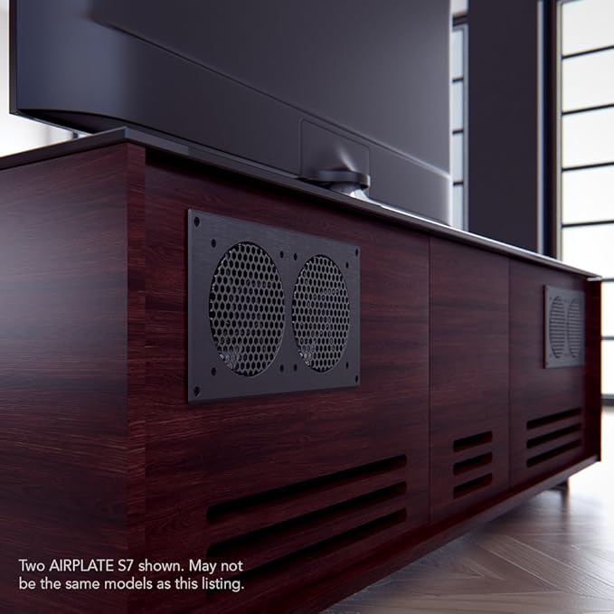 AC Infinity AIRPLATE S7, Quiet Cooling Fan System 12" with Speed Control, for Home Theater AV Cabinets