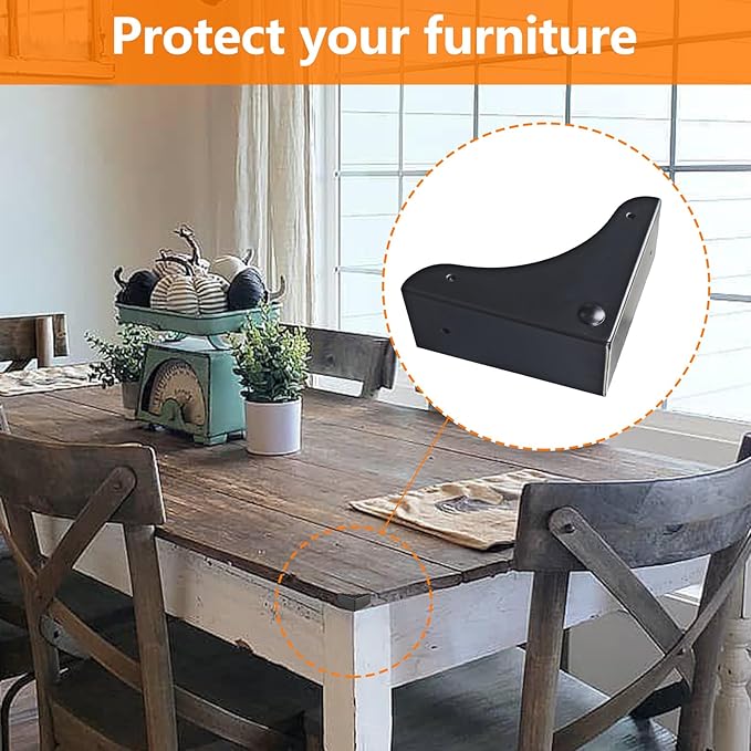 Metal Box Corner Protector, 4pcs Corner Guard Desk Box Edge Safety Decorative Protector Safety Guard Cabinet Metal Edge Bumpers for Case Wooden Furniture Hardware