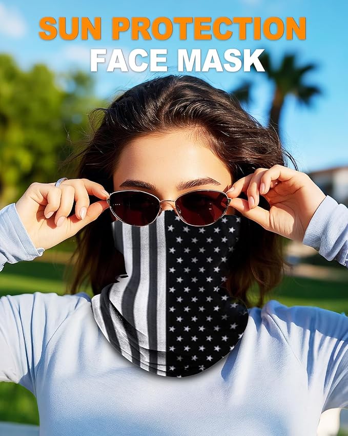 4Pack Neck Gaiter for Men Women Face Cover Mask Head Wrap Balaclava Headwear Bandana Headband Magic Scarf