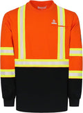 BOCOMAL FR Hi-Vis Shirts 6oz Lightweight High Visibility Reflective Flame Resistant/Fire Retardant Shirt Men's Safety Shirts