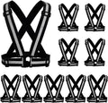 Reflective Vest, High Visibility Safety Vest Straps Reflective Gear for Night Running Walking Cycling for Men Women Kids