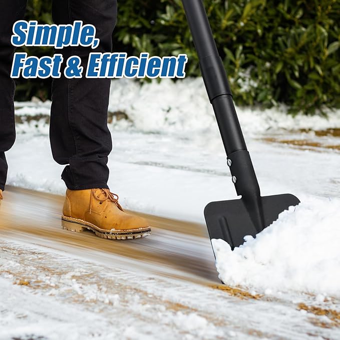 Heavy Duty Flat Shovels Ice Scraper - 67" Long Handle Winter Ice Remover Chopper for Outdoor Floor Freezer,Concrete Tile Cleaning, Metal Snow Removal Scrapers for Driveway & Sidewalk