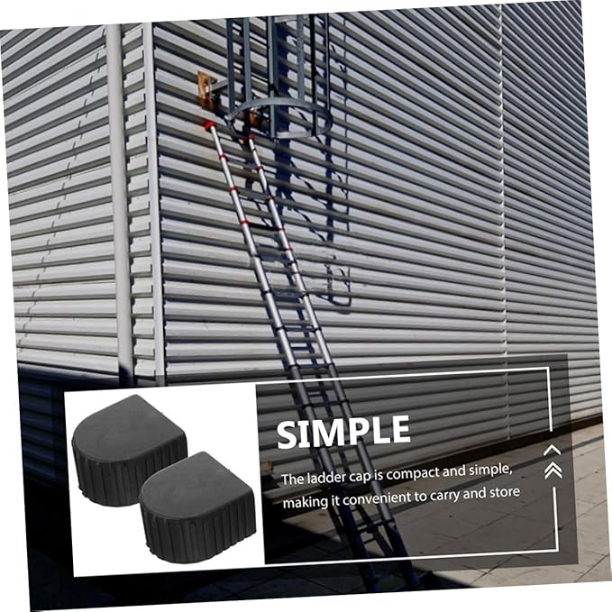 Cabilock 4pcs Ladder Foot Caps Non-Slip Cushion Pads for Telescopic Ladders Accessories for Enhanced Grip and Protection Compatible with Various Models