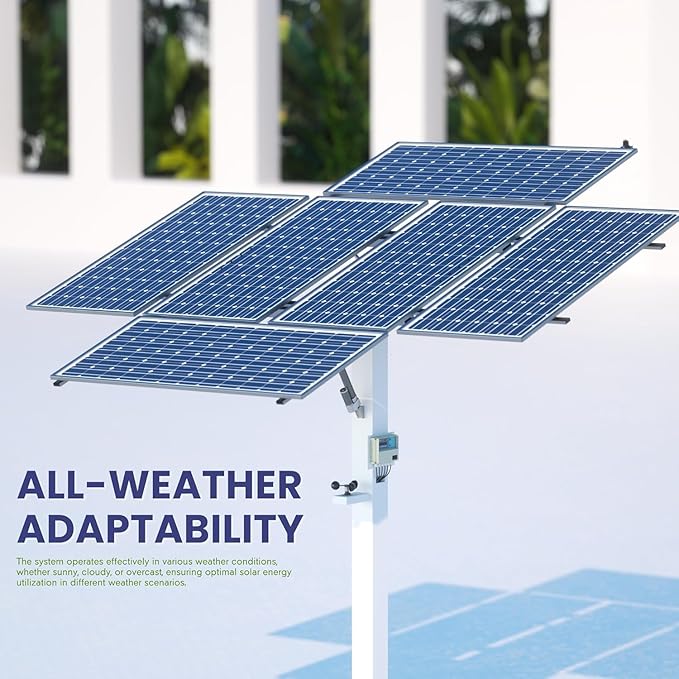 Dual-Axis Solar Tracker Controller Kit – Auto Sun Tracking with LCD, Wind Sensor & Remote – Boost Solar Panel Efficiency for Off-Grid, RV, Farm & DIY Systems
