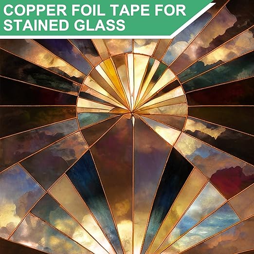 LOVIMAG Copper Foil Tape, Conductive Copper Tape 4 Sizes (0.2/0.24/0.3/0.4Inch) x82.5FT, Copper Tape Conductive Adhesive for Stained Glass Supplies, Guitar and EMI Shielding, Electrical Repairs.