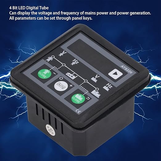Automatic Transfer Switch ATS Controller IP54 LED Display 30-300V for Reliable Power Transfer and Generator Backup Systems